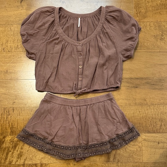 Free People Brown Top and Skort Set - Picture 9 of 16
